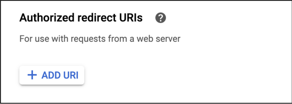 Add authorized redirect URI